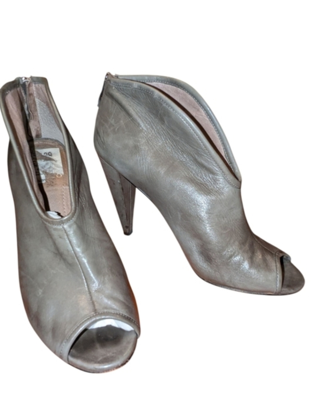 Vince Camuto Peep Toe Ankle Boots, Size 8, Gray